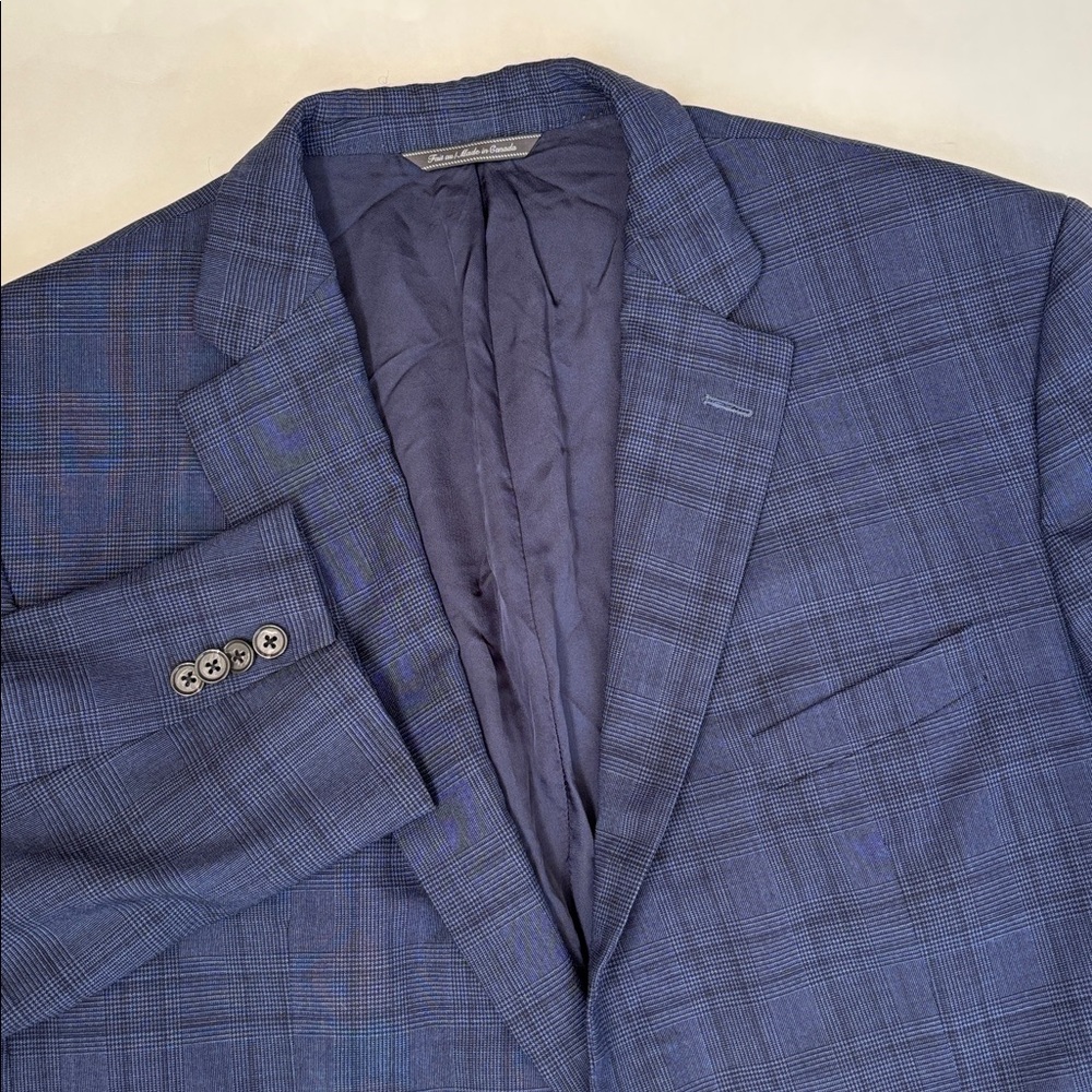 Piattelli‎ Barneys NY x Loro Piana Napoli Mooving Wool Canada Blazer Blue 46L